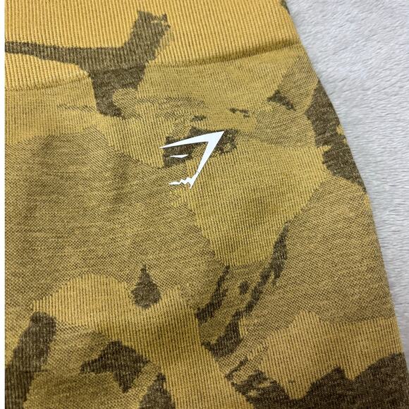 Gymshark Adapt Camo Seamless Leggings Savanna Yellow High Rise Size XL Athletic - Picture 5 of 9